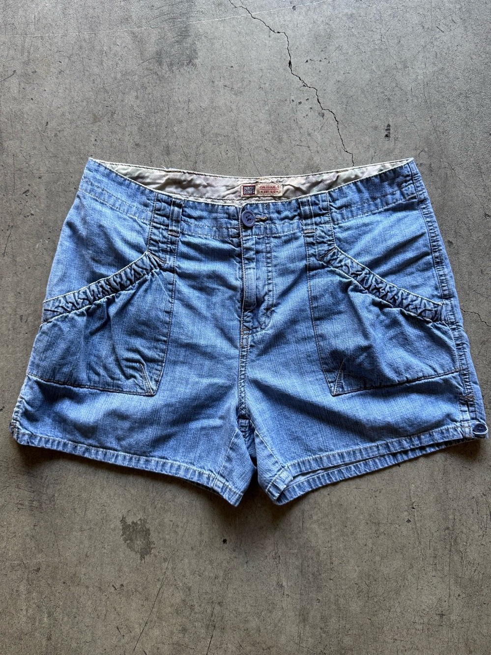 Faded Glory - Vintage Light Blue Denim Shorts - Mini Cargos - 100% cotton - 10